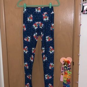 llama xmas leggings